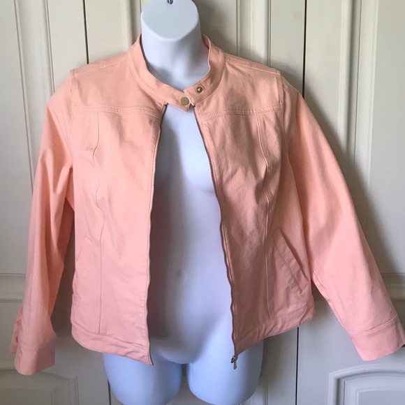 NEW Isaac Mizrahi Live! 24/7 Colored Denim Zip Front Jacket - Picture 8 of 10